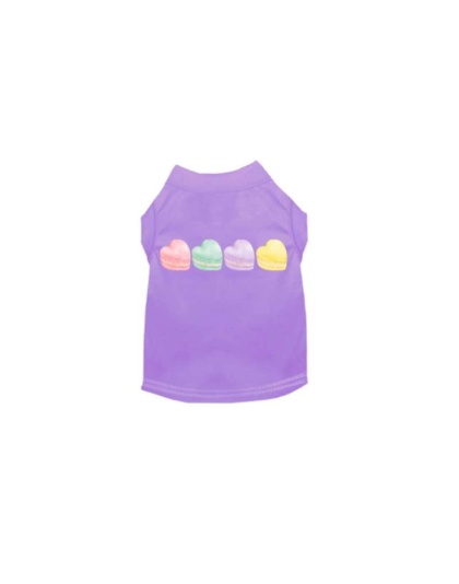 LAVENDER - Macaroon Hearts Dog  - X Small