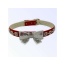 WHITE BOW - My Glam Holiday Bow Collar - Medium