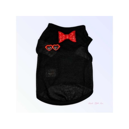 BLACK - My Summertime Sunglasses & Bows Tank - Large