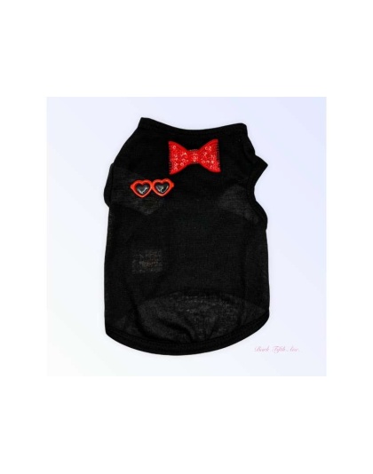 BLACK - My Summertime Sunglasses & Bows Tank - Large