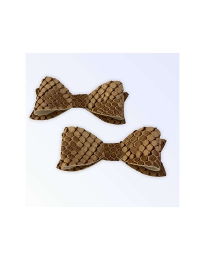 Nude Python Hair Barrettes