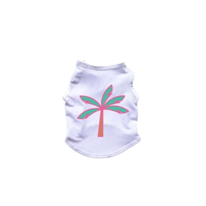 WHITE - Palm Tree Tank Top - X Small