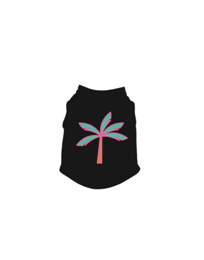 BLACK - Palm Tree Tank Top - Small