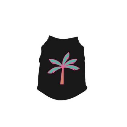 BLACK - Palm Tree Tank Top - X Large