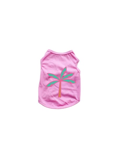 PINK - Palm Tree Tank Top - Large