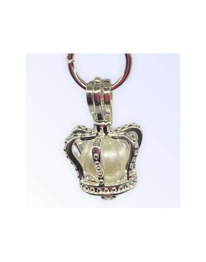 Pearl Crown Pendant - Small