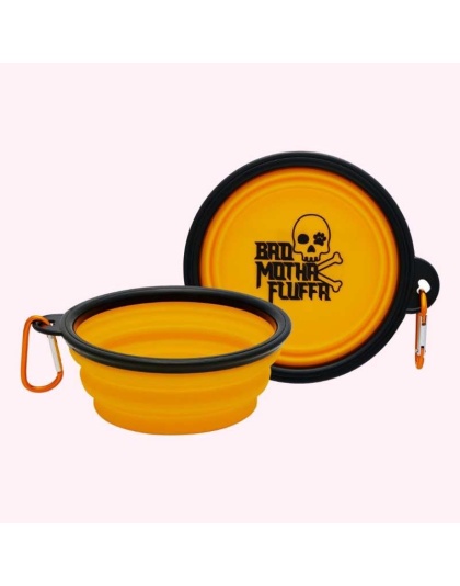 "Bad Motha Fluffa" Orange Dog Bowl