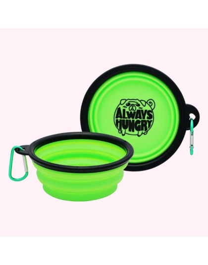 "Always Hungry" Green Dog Bowl