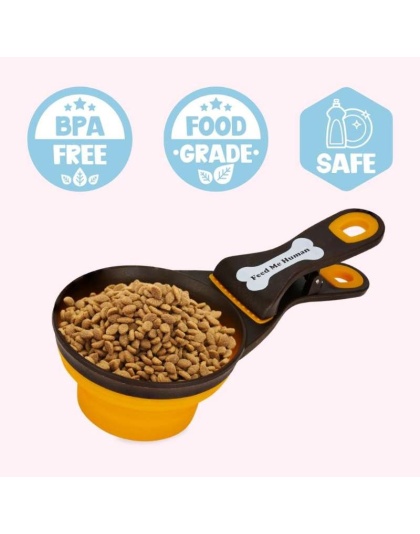 "Feed Me Human" Orange Dog Food Scooper