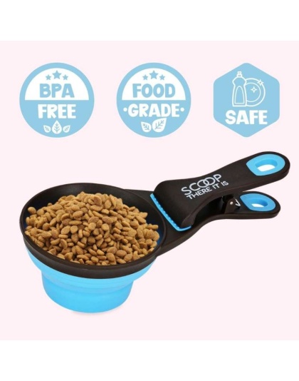 "Scoop There It Is!" Blue Dog Food Scooper