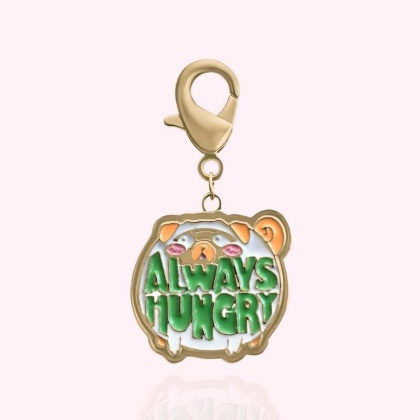 Gold - "Always Hungry" Dog Collar Charm