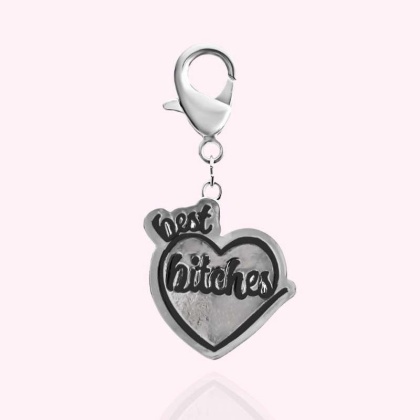 Silver - "Best Bitches" Dog Collar Charm