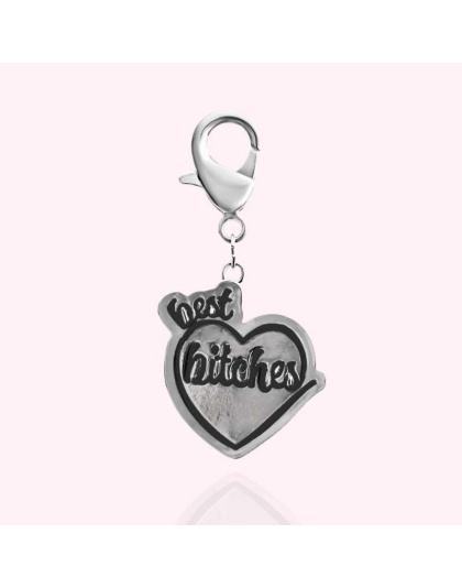 Silver - "Best Bitches" Dog Collar Charm