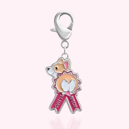 Silver - "Cutest Bitch" Dog Collar Charm