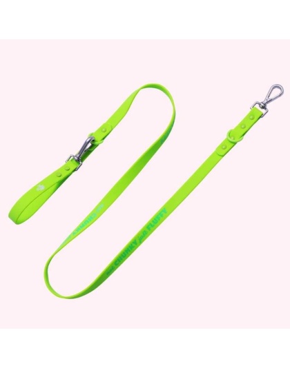 "Not Chunky Just Fluffy" Lime Green Leash