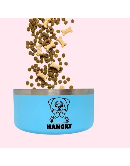 "Hangry" Blue Food Bowl