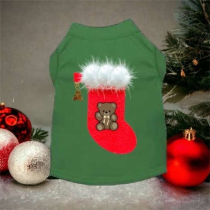 Chewy Vuitton Stocking Bear Shirt-Dog Shirt - XS