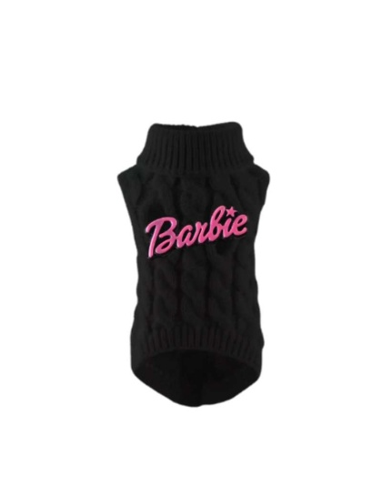 Chic Barbie Knit Turtleneck-Dog Sweater - Large