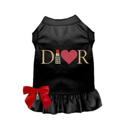 Miss Dior-able Lipstick Dress- Dog Dress - Small