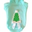 Quilted Christmas Tree Dog Hoodie - Medium