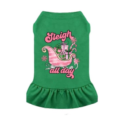 Sleigh All Day - Dog Dress - S