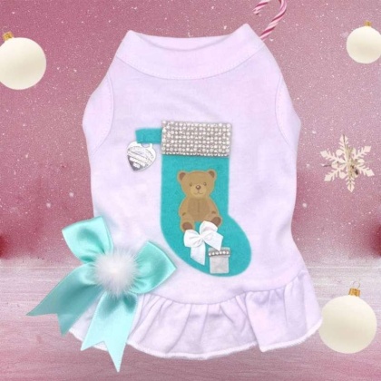 Sniffany Bear Stocking Dress- Dog Dress - Large