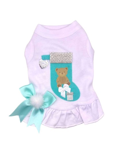 Sniffany Bear Stocking Dress- Dog Dress - Large