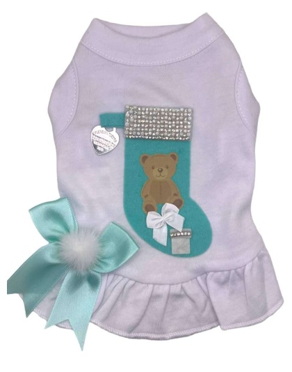 Sniffany Bear Stocking Dress- Dog Dress - Large