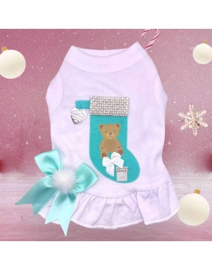 Sniffany Bear Stocking Dress- Dog Dress - Medium