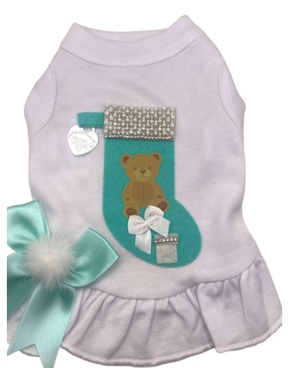 Sniffany Bear Stocking Dress- Dog Dress - Medium