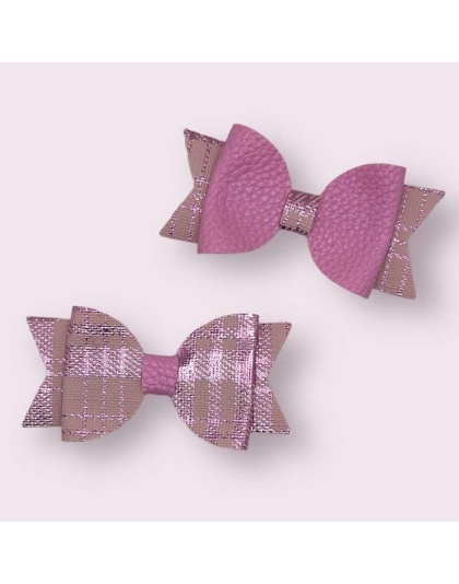 Tartan Leatherette - Dog Hair Bow