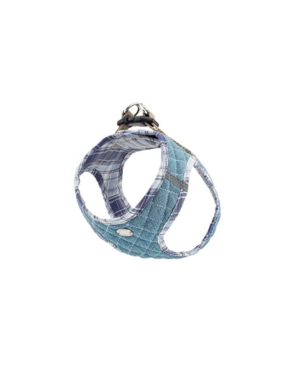 Denim & Blue Plaid - Step-In Denim Harness - Small