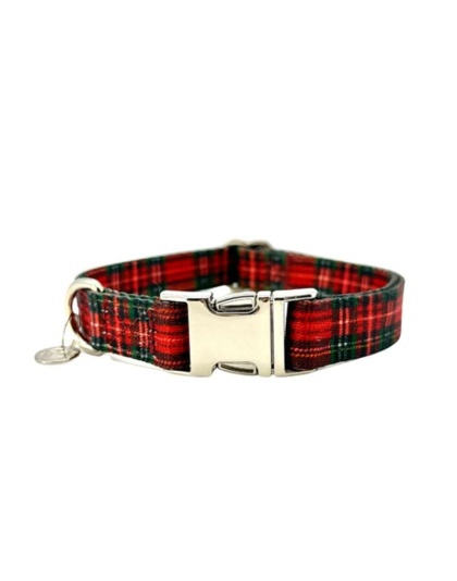 Red Plaid - Adjustable Collar - Medium