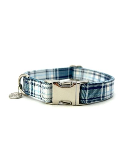 Blue Plaid - Adjustable Collar - Small