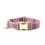 Pink Plaid - Adjustable Collar - Large