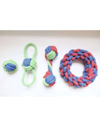 Eco-friendly Dog Rope Toy 4 Set