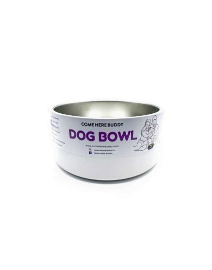 White Dog Bowl