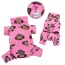 Pink - Silly Monkey Fleece Turtleneck Pajamas - XS