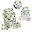 White - Playful Dinosaur Flannel Pajamas - XS