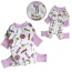 White - Ultra Soft Plush Minky Sweet Candies Pajamas - M