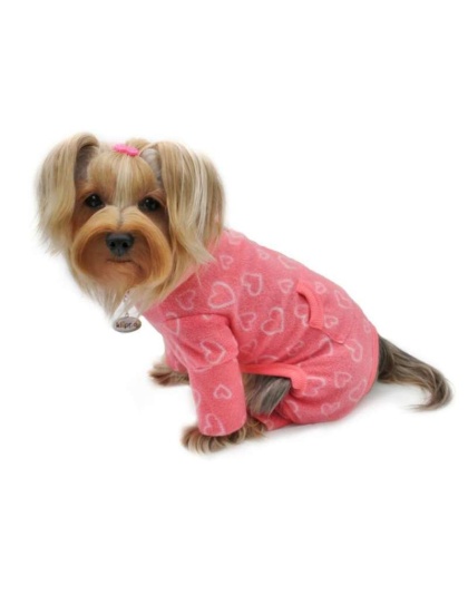 Pink - Blush of Love Fleece Turtleneck Pajamas - XS