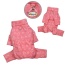 Pink - Blush of Love Fleece Turtleneck Pajamas - L