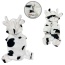 White - Ultra Plush Moo Cow Hooded Pajamas - L