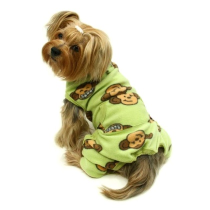 Lime - Silly Monkey Front Sleeveless Fleec Pajamas - XL