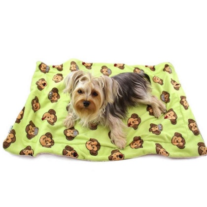 Lime - Silly Monkey Ultra-Plush Blanket - 50" x 30"