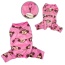 Pink - Silly Monkey Front Sleeveless Fleec Pajamas - L