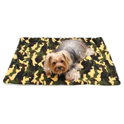 Green - Camouflage Fleece/Plush Blanket - One Size