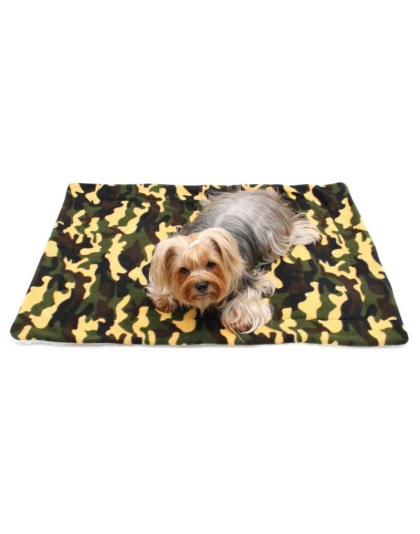 Green - Camouflage Fleece/Plush Blanket - One Size