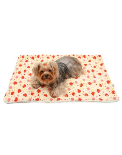 Yellow - Yummy Strawberry Fleece/Plush Blanket - One Size