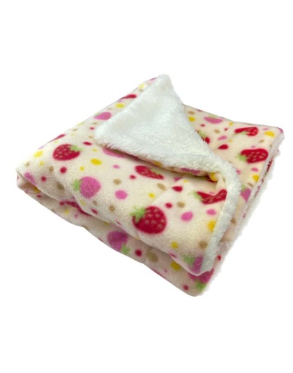 Yellow - Yummy Strawberry Fleece/Plush Blanket - One Size